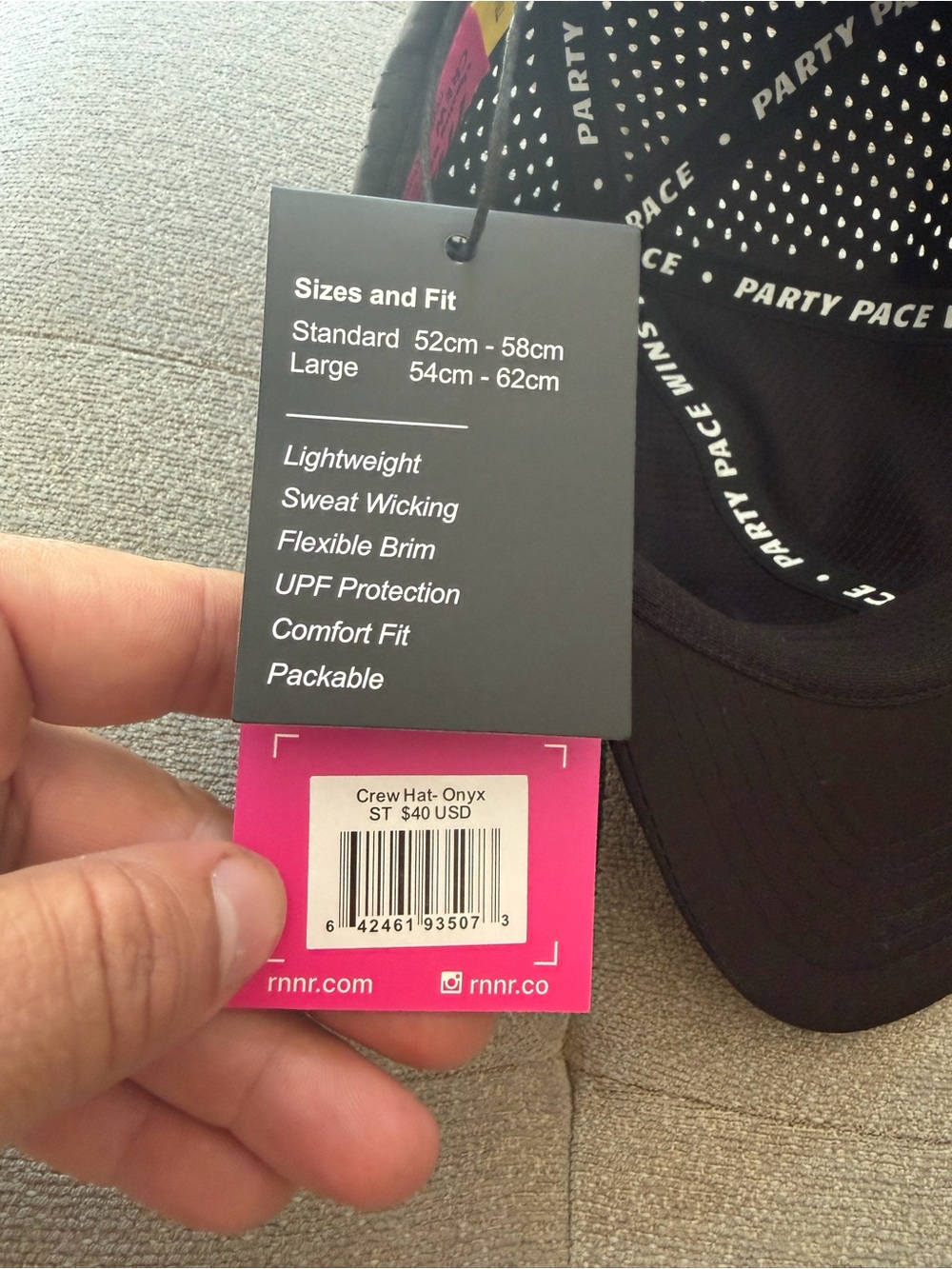 Rnnr Jack Rabbit Crew Hat Running Athletic Cap - Picture 9 of 12